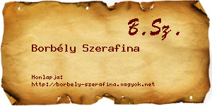 Borbély Szerafina névjegykártya